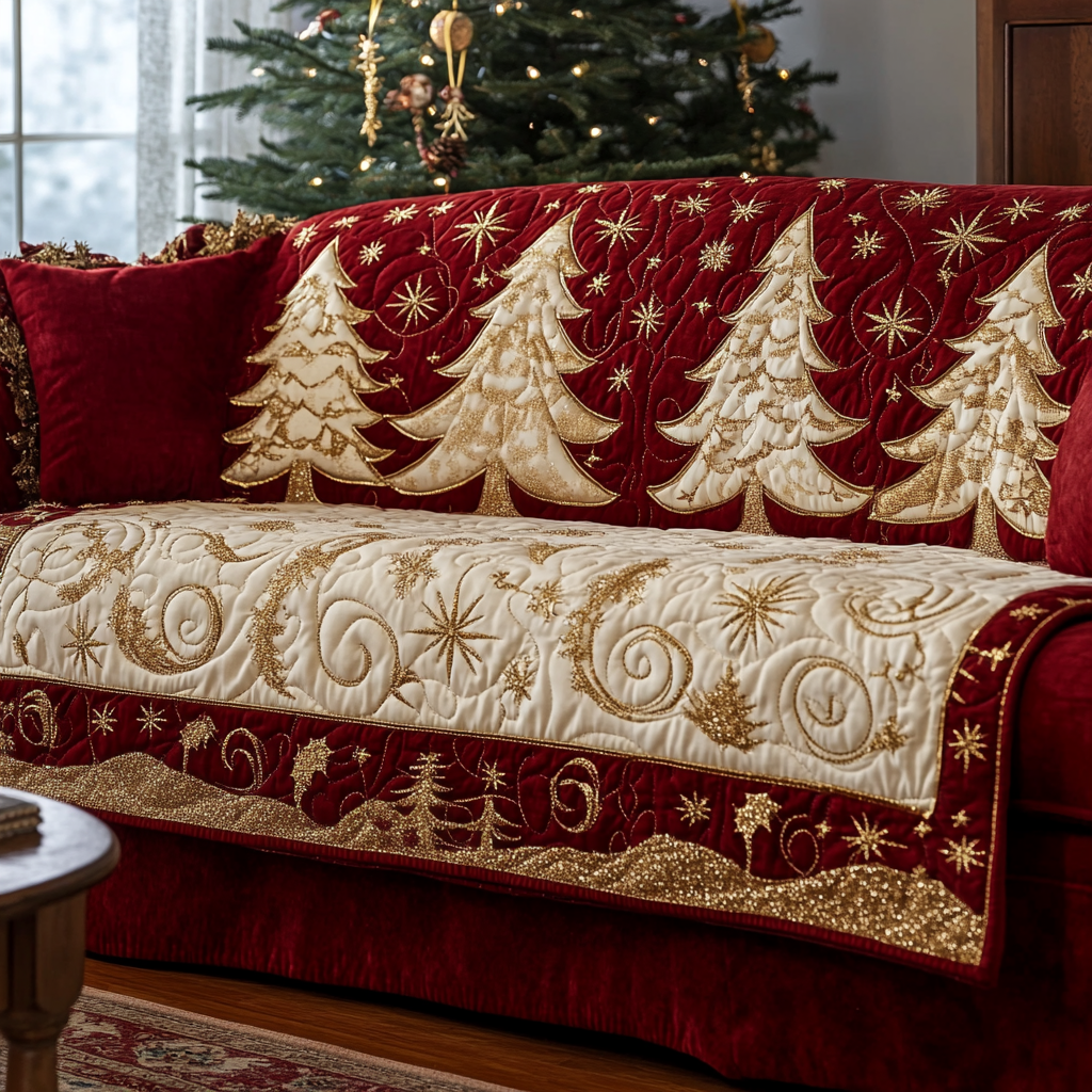 Stille Skov Quiltet Sofa Cover