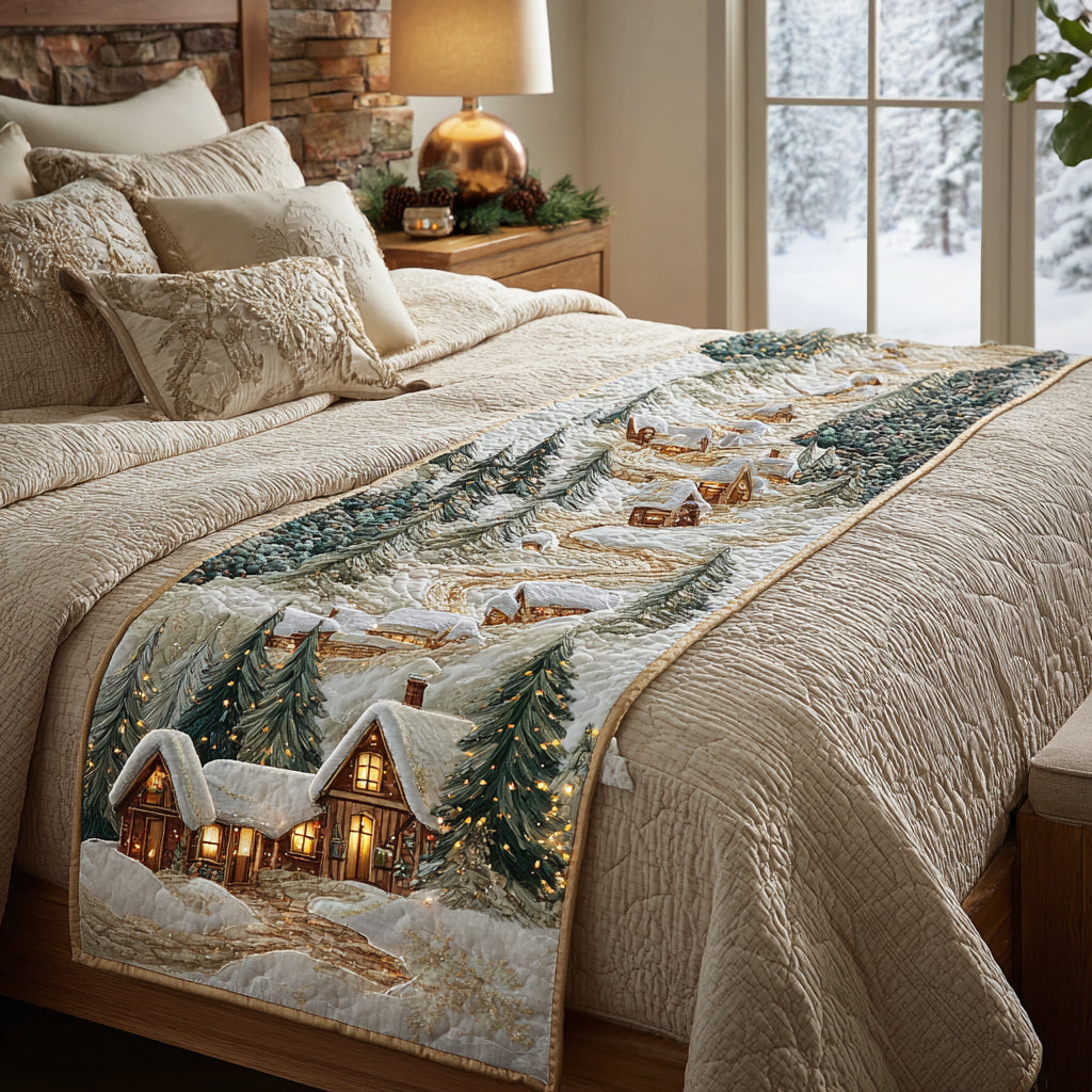 Snefyldt Hytte Quilted Bed Runner