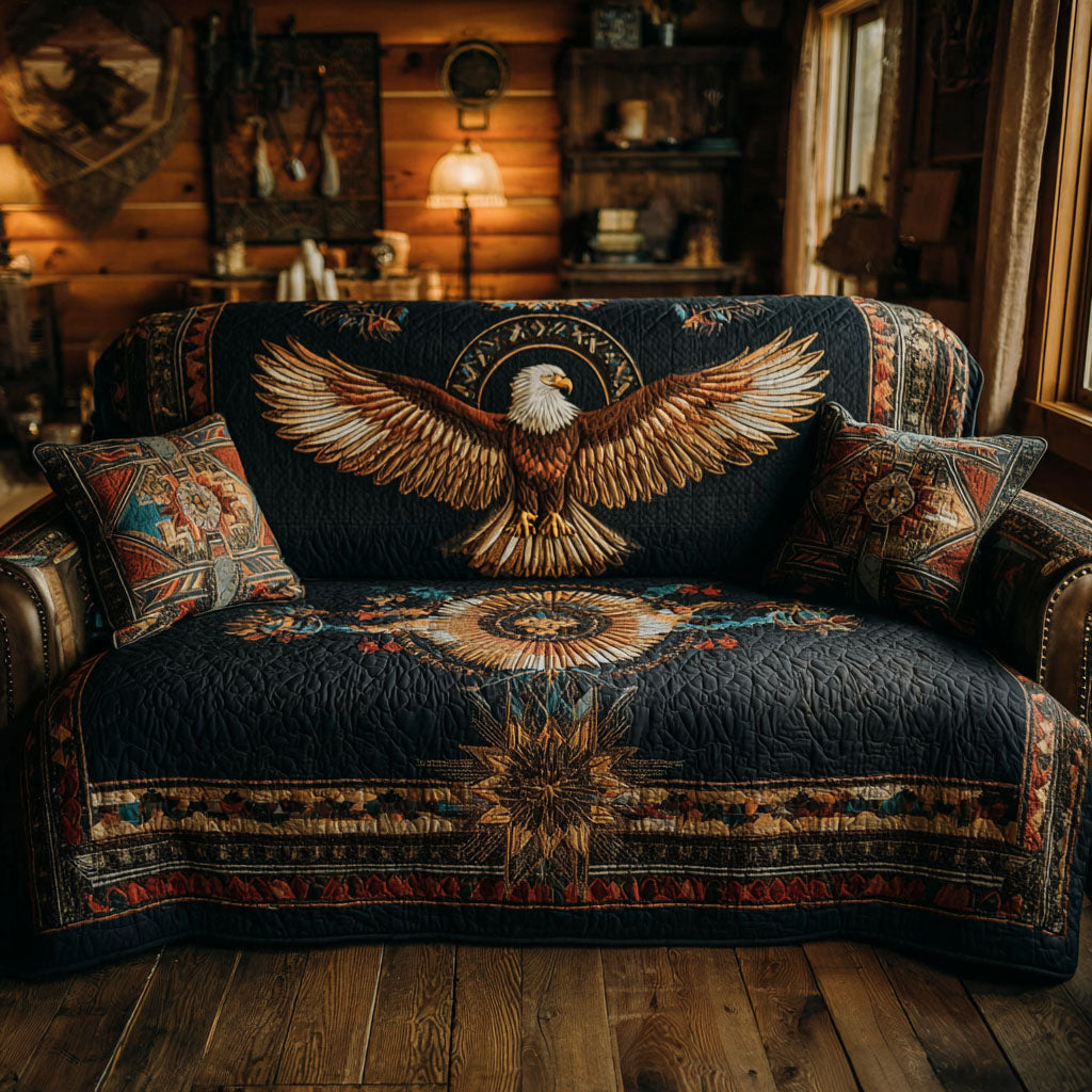 Svævende Ørn Quilted Sofa Cover