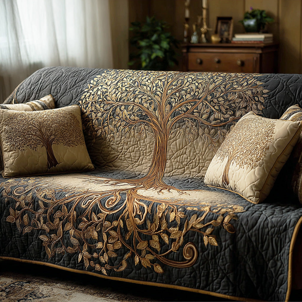Livets Træ Quilted Sofa Betræk