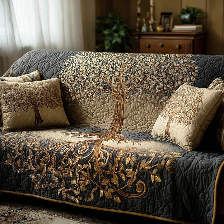 Livets Træ Quilted Sofa Betræk