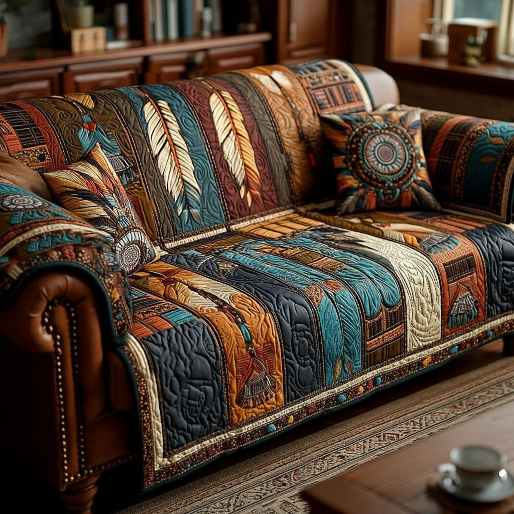 Spirit of Open Ground Quilted Sofa Cover