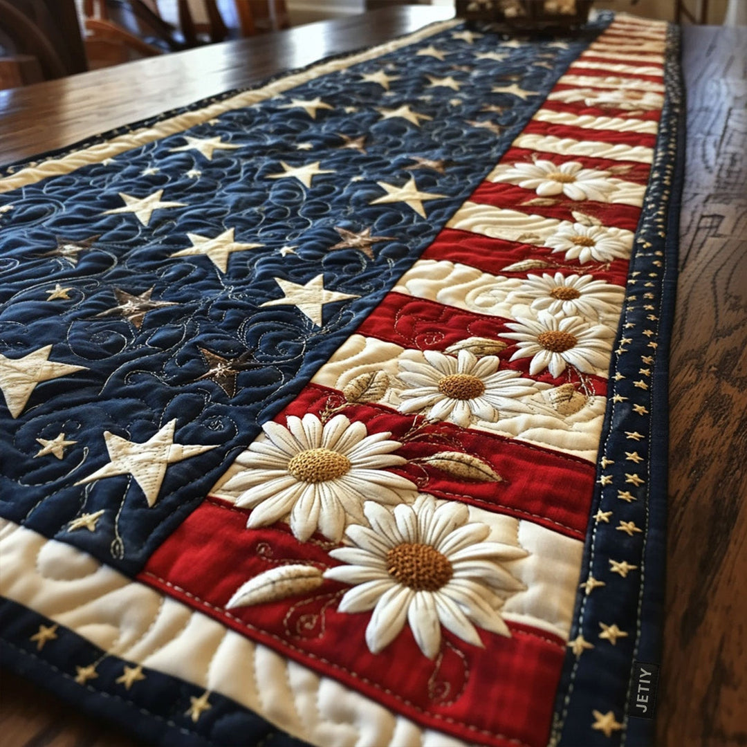 Patriotisk Quiltet Bordløber