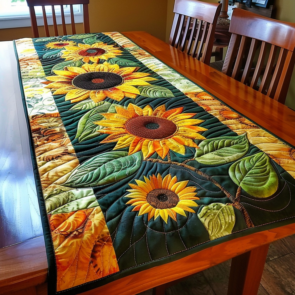 Solsikker Have Quilted Bordløber