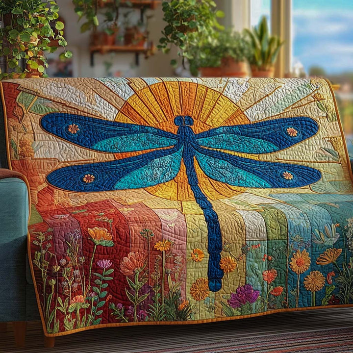 Dragonfly Quilted Sofa Cover