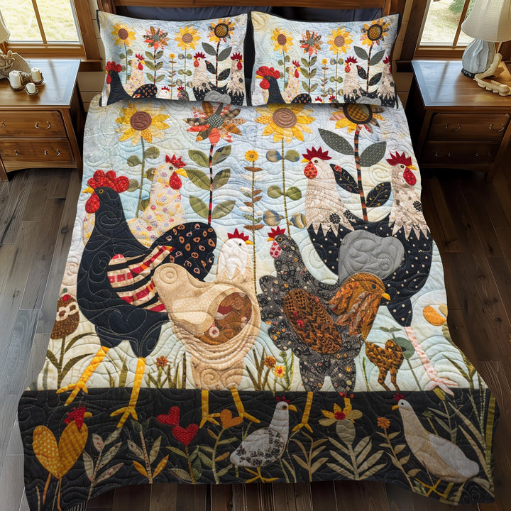 Kylling Quilted Sengetøj Sæt