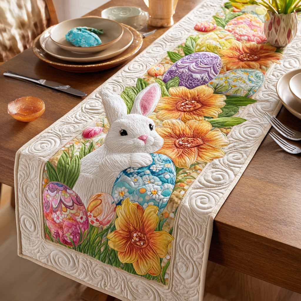 Solrige Kaninmarker Quilted Bordløber