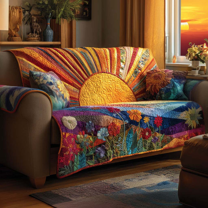 Solskin Quiltet Sofa Dække