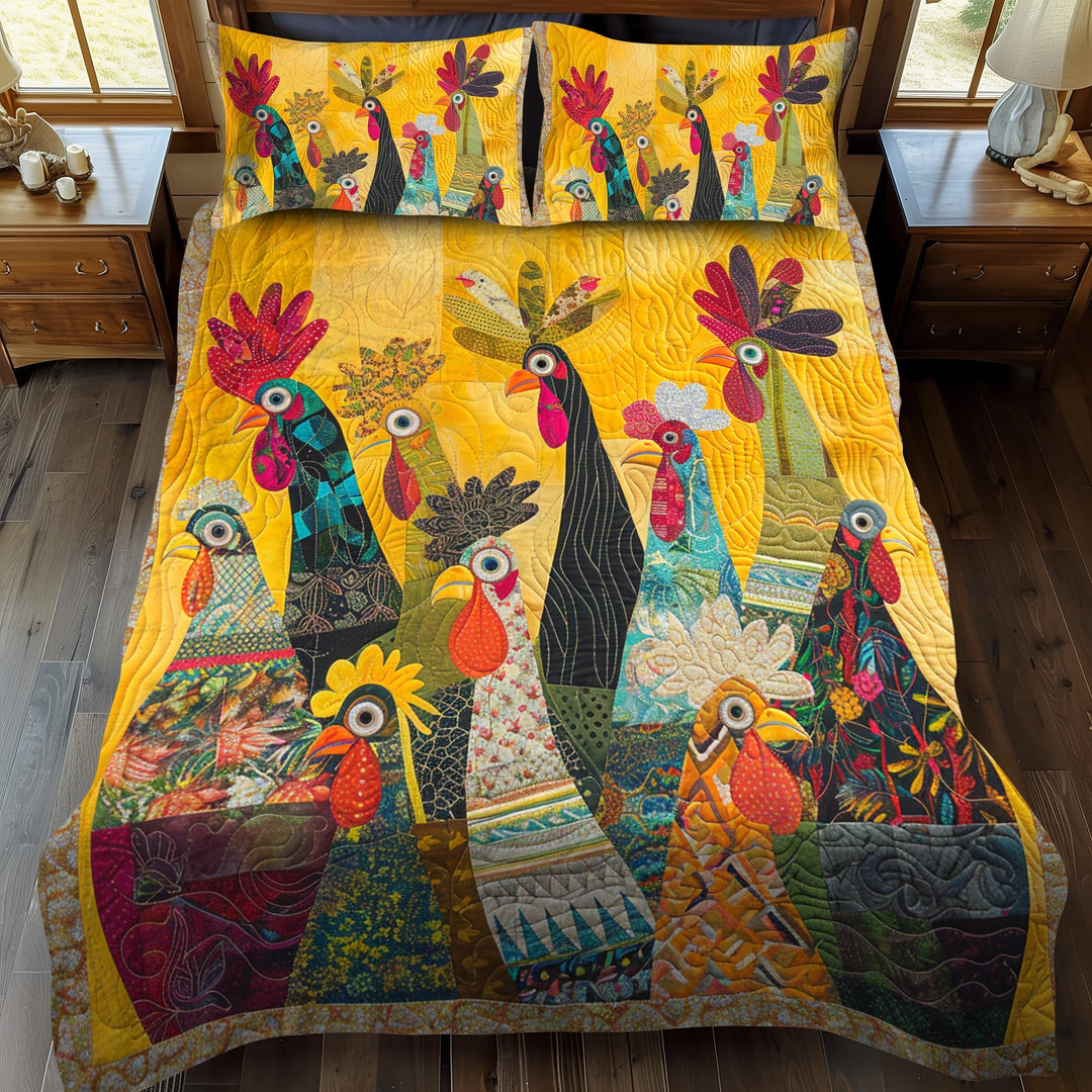 Kylling Quilted Sengetøj Sæt