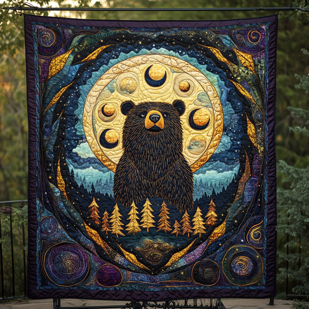 Solnedgangs Vandreren Quilted Tæppe