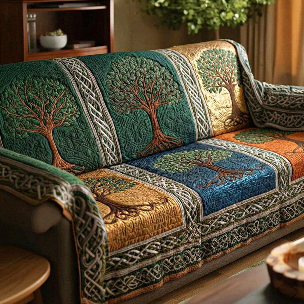 Livets Træ Quilted Sofa Cover