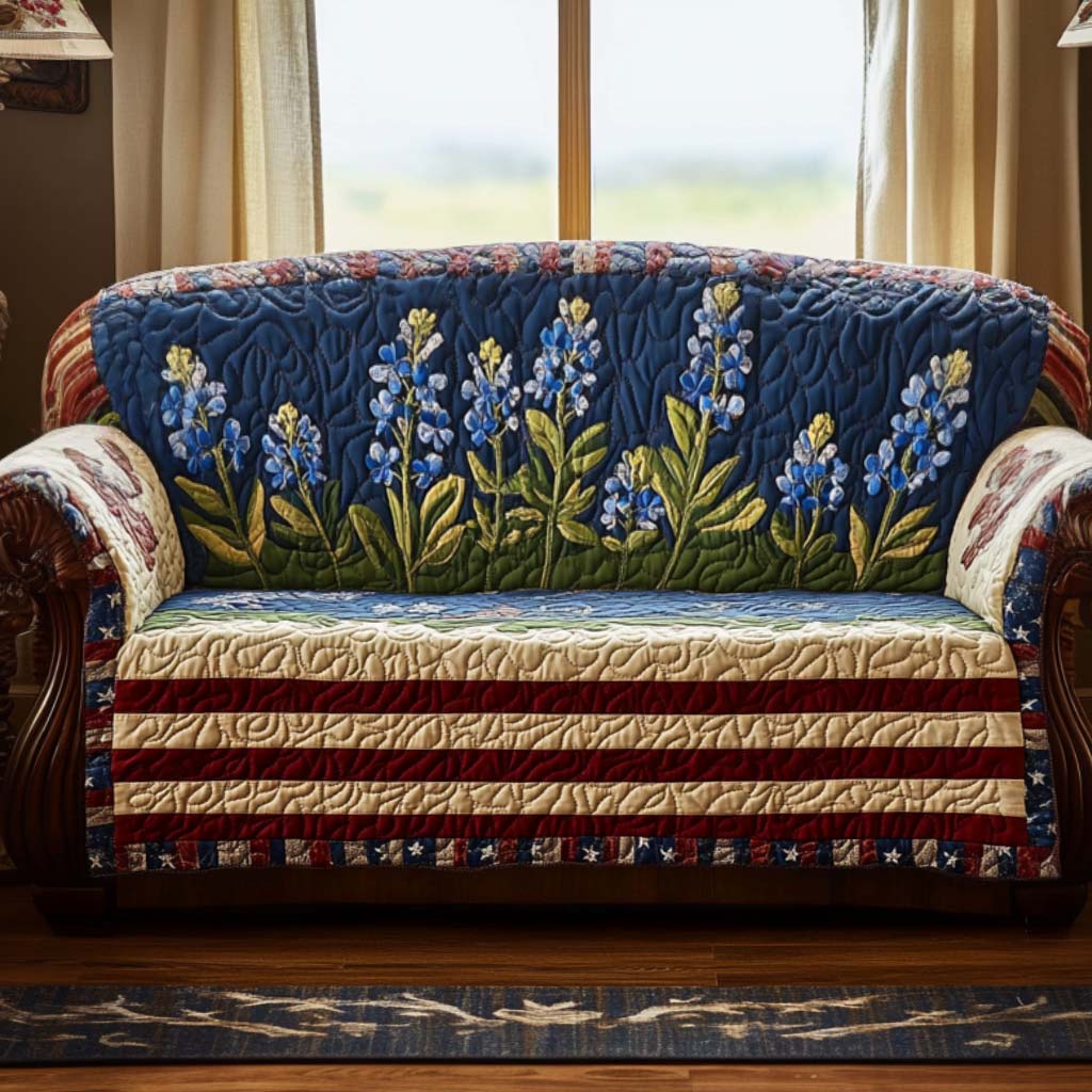 Texas Blomst Quiltet Sofa Dække