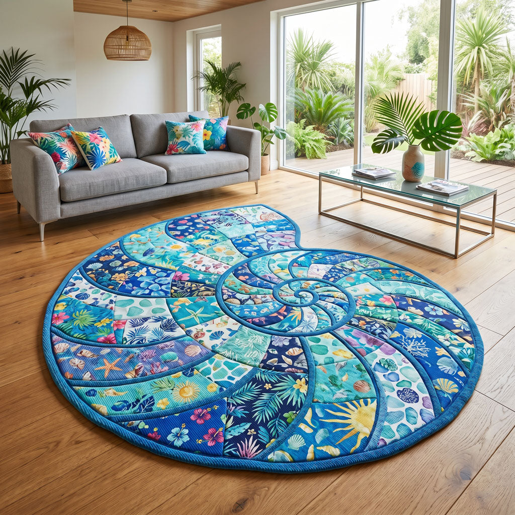 Tidal Scallop Custom Shape Area Rug