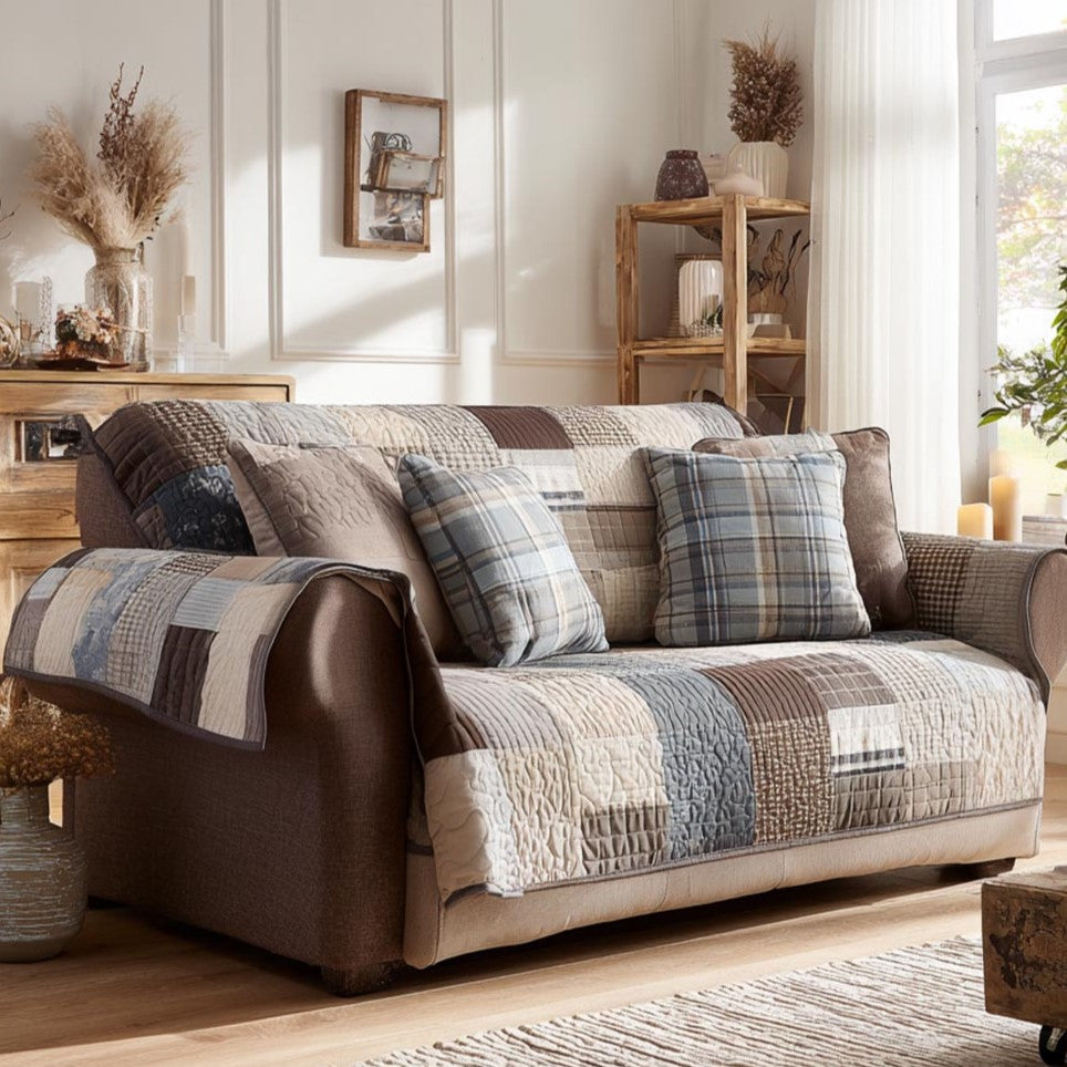 Tømmer Cozy Quiltet Sofa Dække
