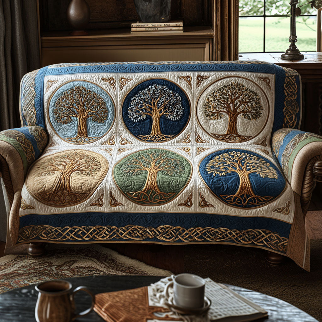 Træet af Livet Quilted Sofa Cover