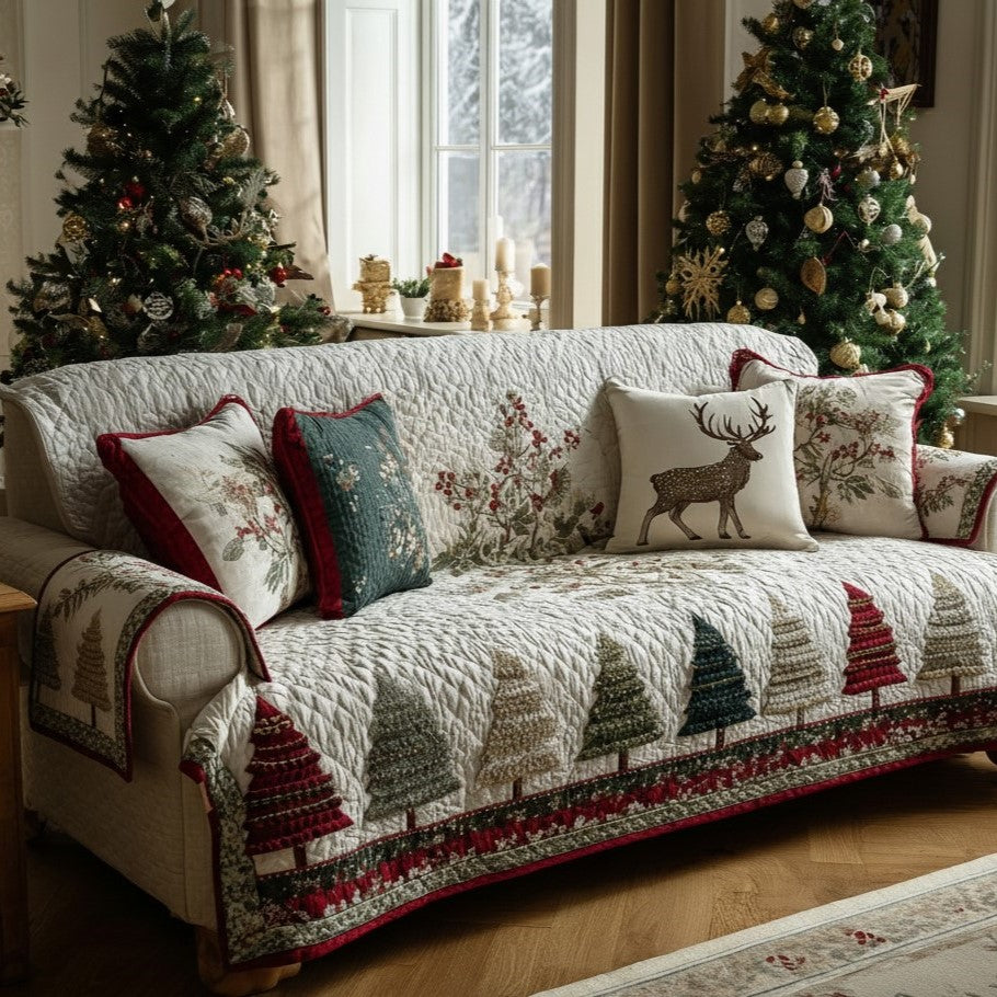 Twilight Forest Quilted Sofa Cover