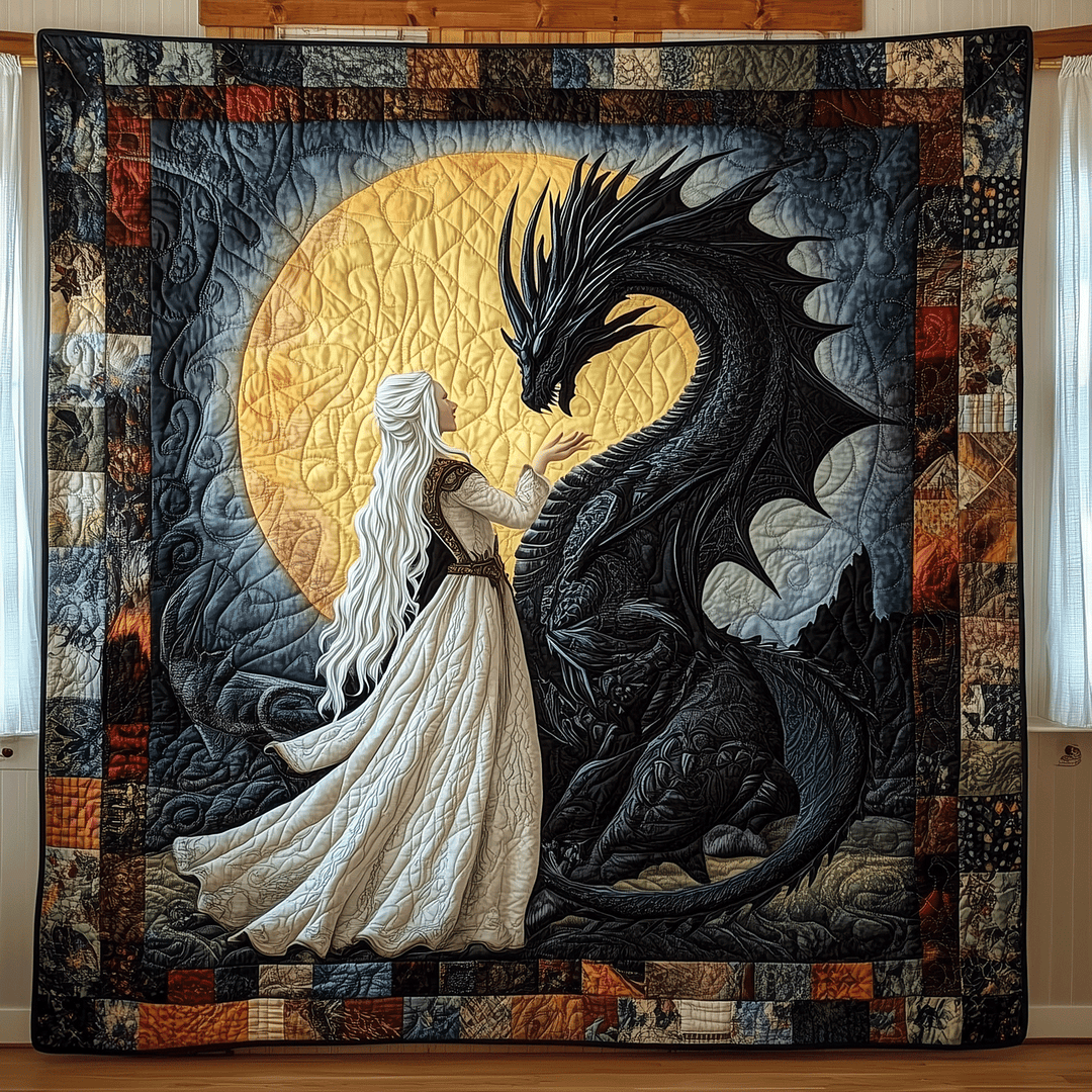 Twilight Dragon Queen Quiltet Tæppe