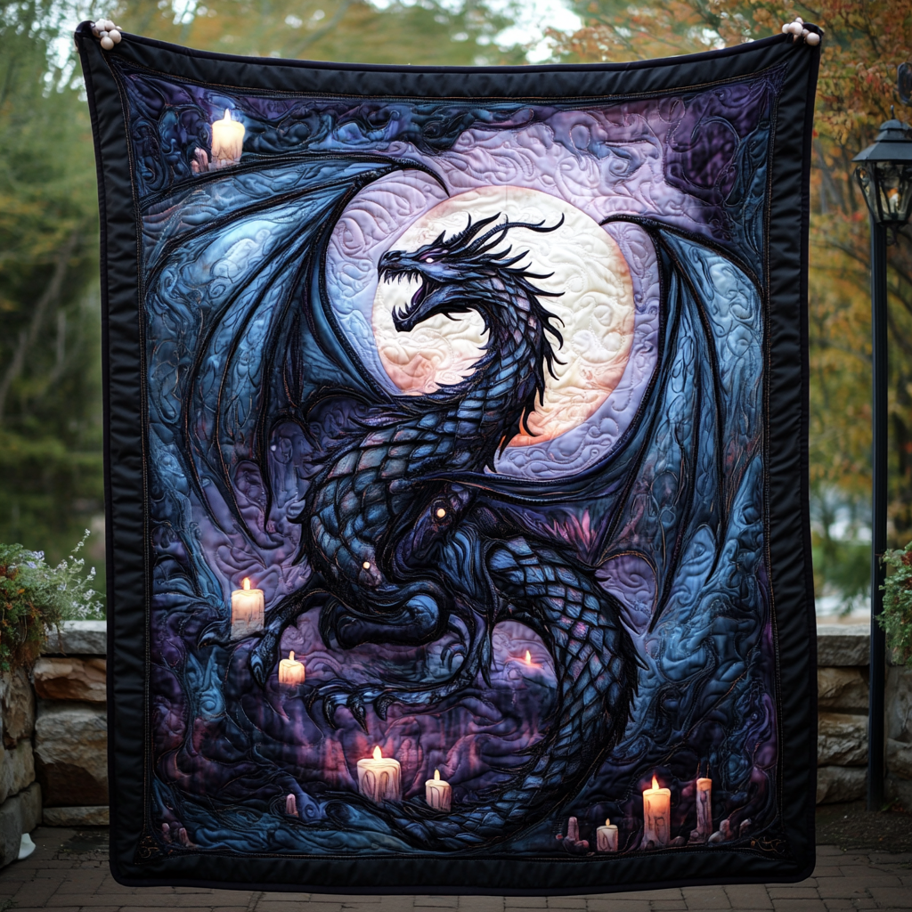 Twilight Serpent Quilted Blanket