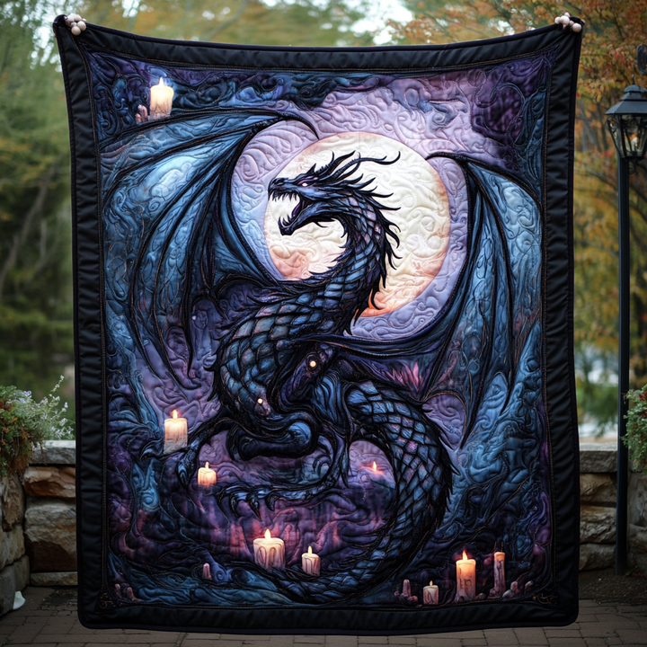 Twilight Serpent Quilted Blanket