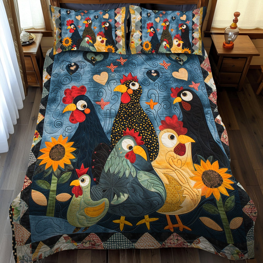Kylling Quilted Sengetøj Sæt