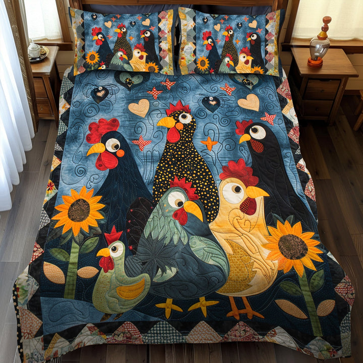 Kylling Quilted Sengetøj Sæt