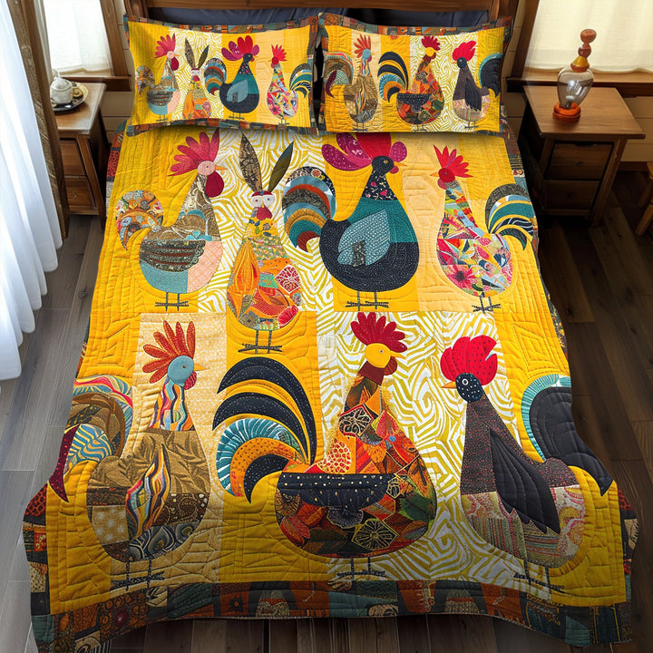 Kylling Quilted Sengetøj Sæt