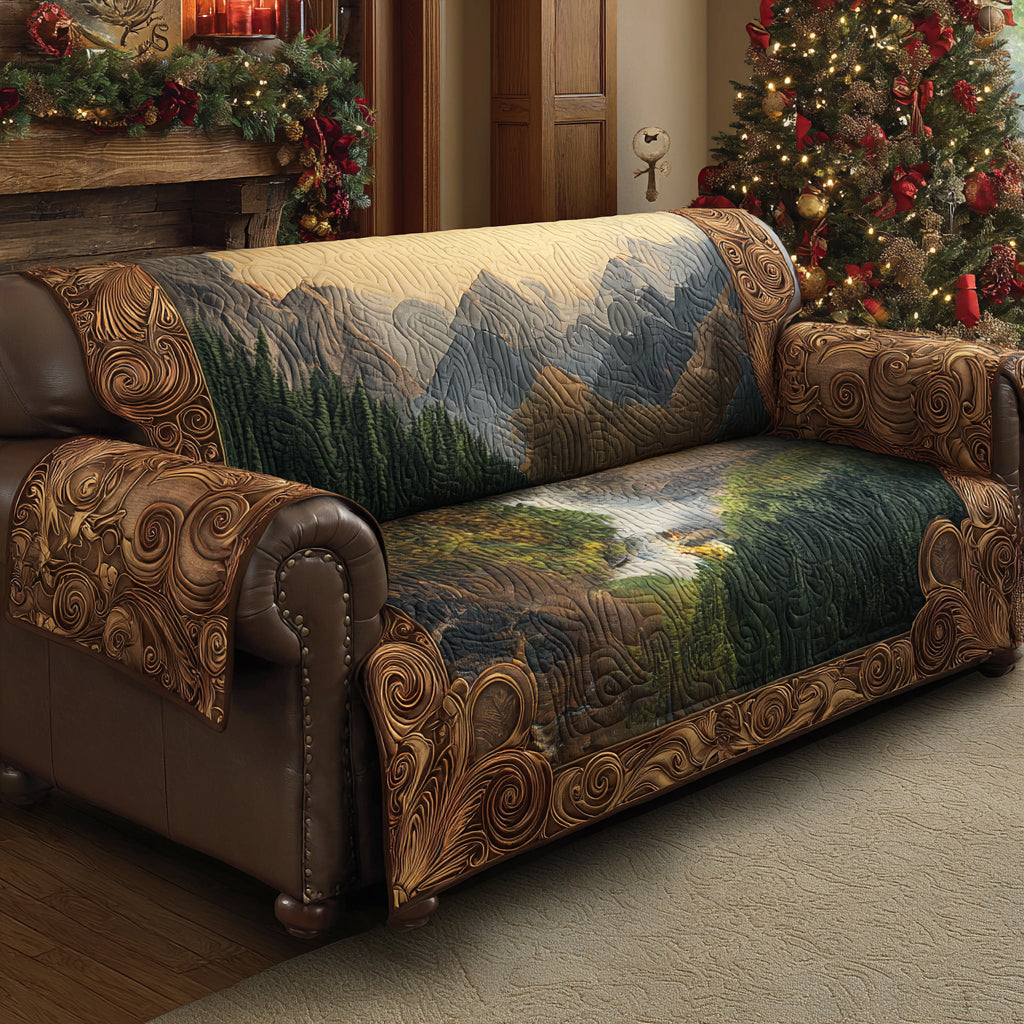 Whisper Forest Quilted Sofa Cover