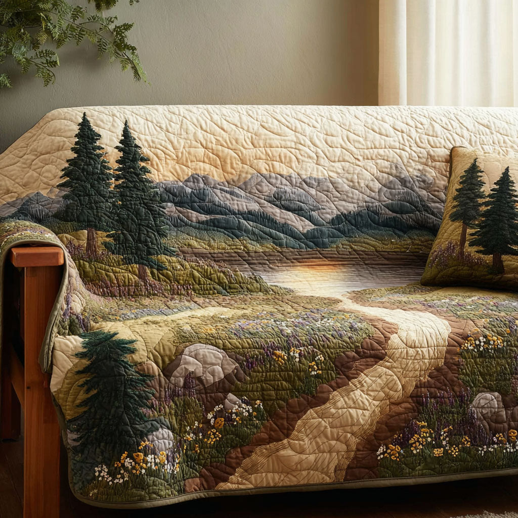 Wild Horizon Quilted Sofa Cover