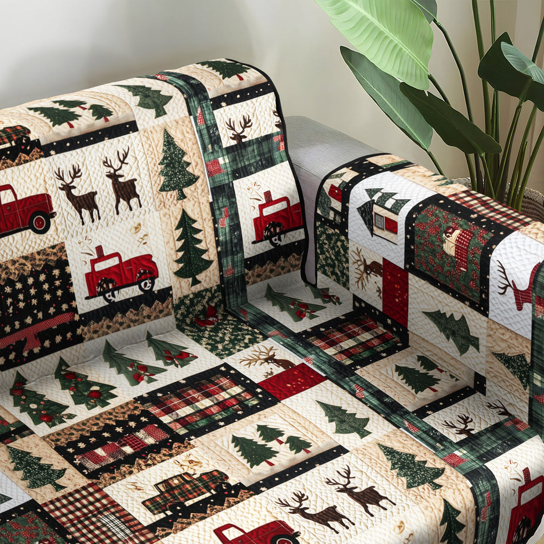 Vinterlandskab Quiltet Sofa Dække