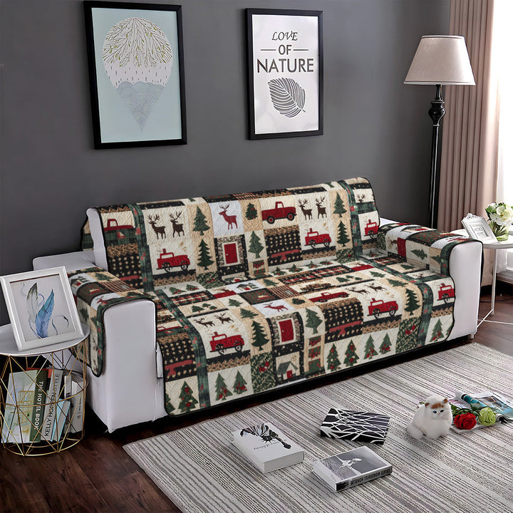 Vinterlandskab Quiltet Sofa Dække