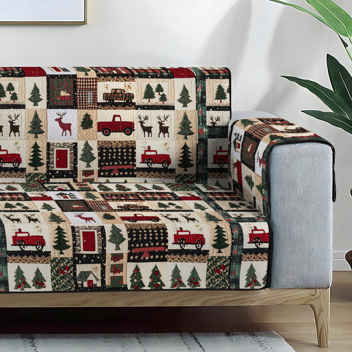 Vinterlandskab Quiltet Sofa Dække