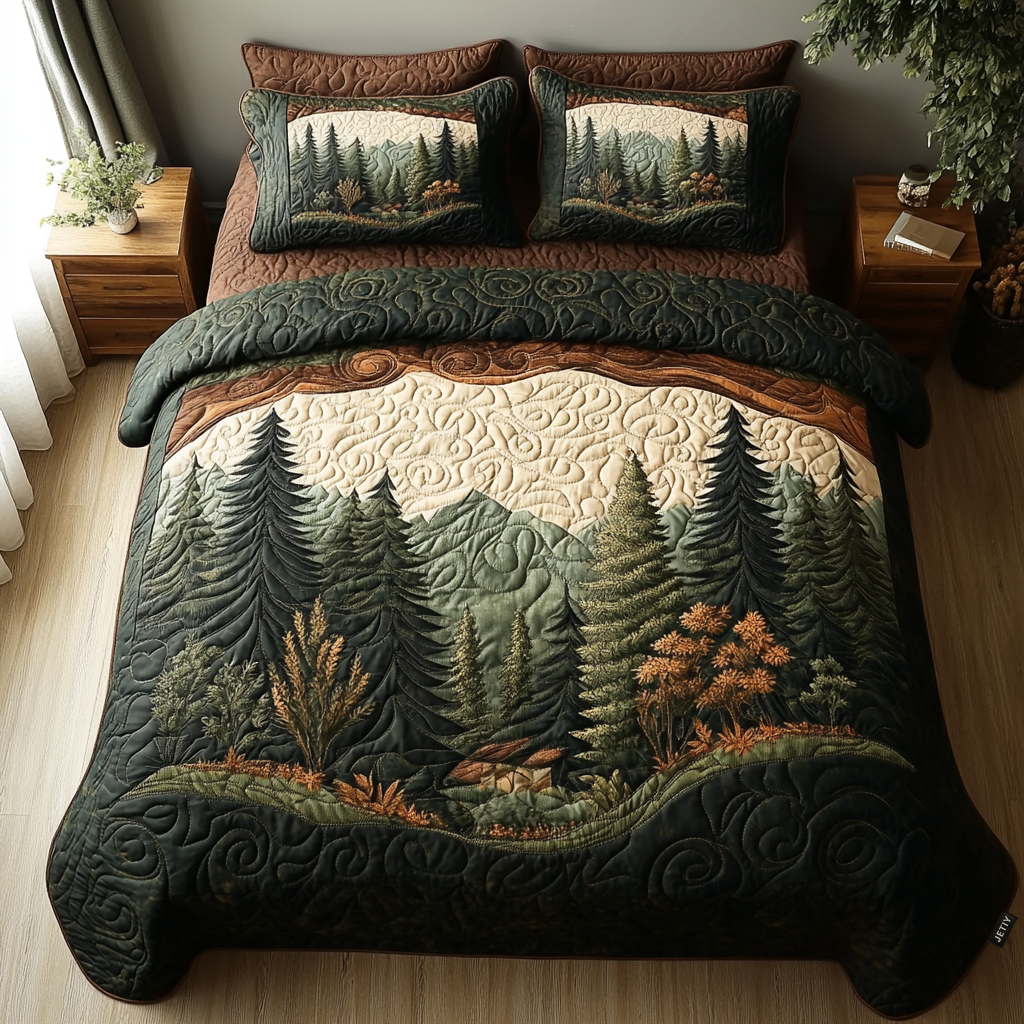 Woodland 3-Piece Quilted Bedding Set