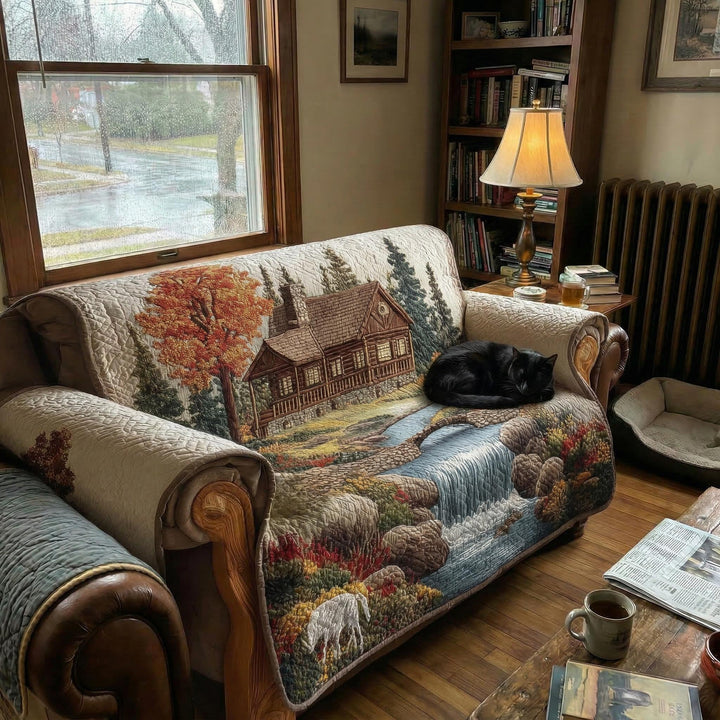 Skovland Rustik Skærm Quilted Sofa Dække