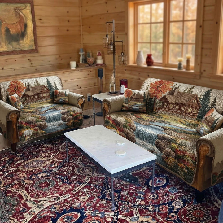 Skovland Rustik Skærm Quilted Sofa Dække
