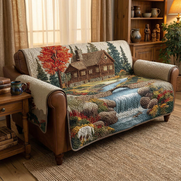 Skovland Rustik Skærm Quilted Sofa Dække