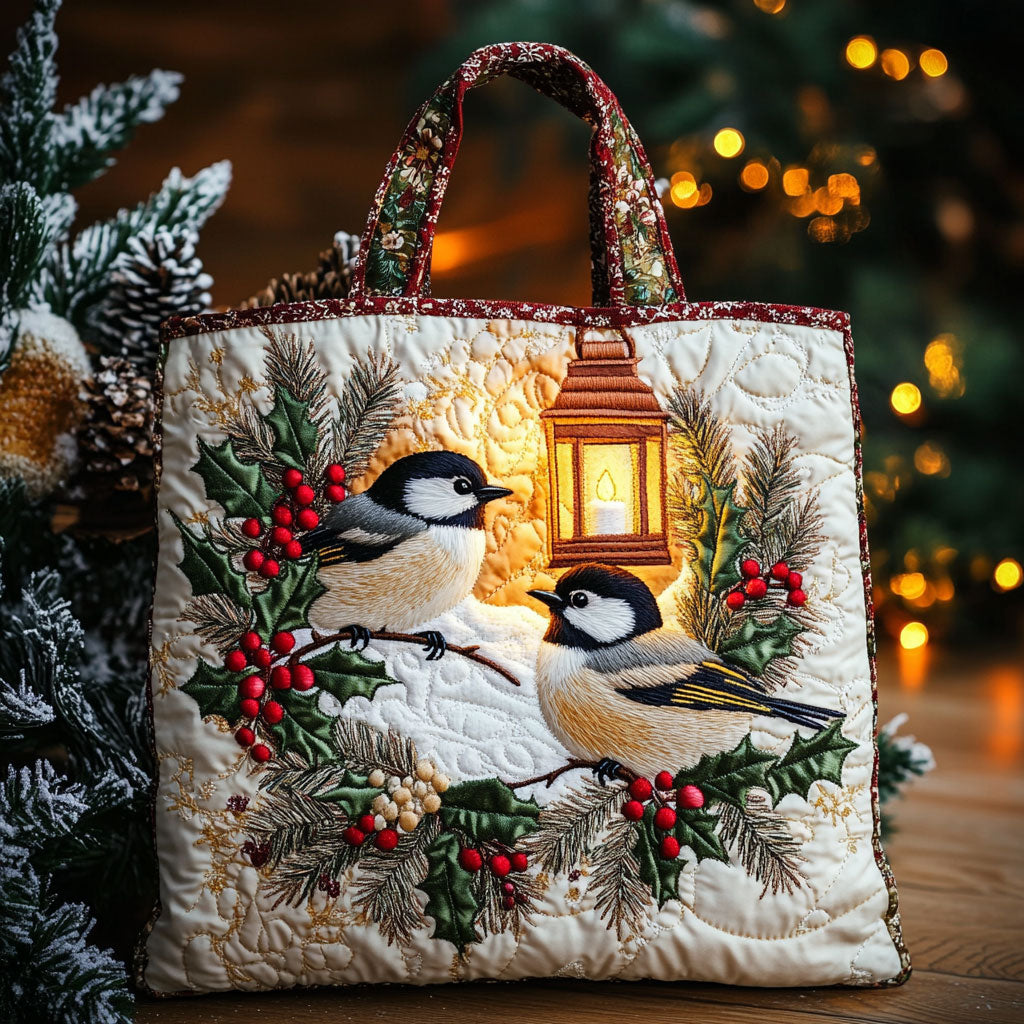 Glade Chickadee Quiltet Tote Bag