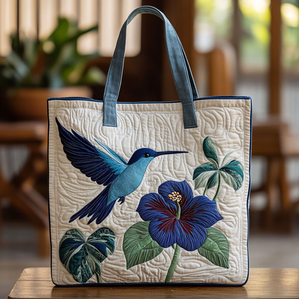Blue Wing Quilted Tote Bag