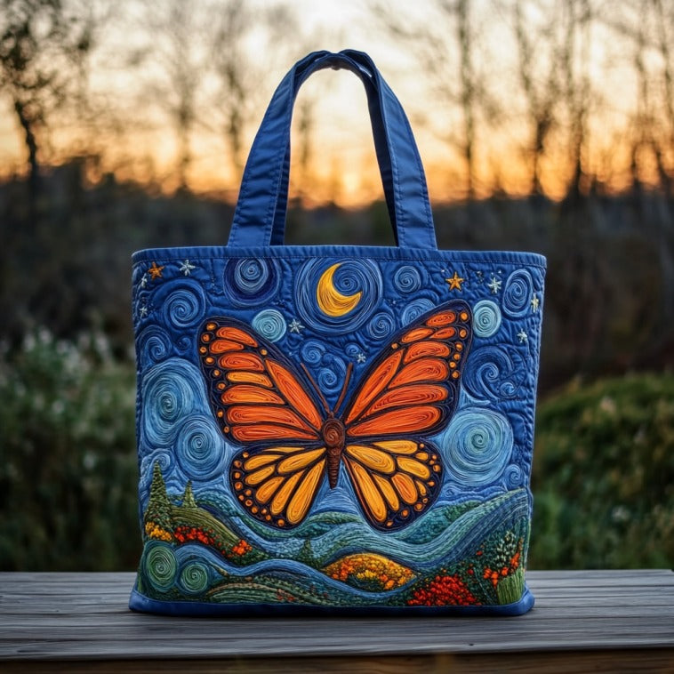 Fantastisk Monarch Quiltet Tote Taske
