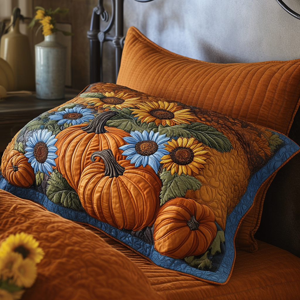 Autumn Bliss Quilted Bedding Pillow Case