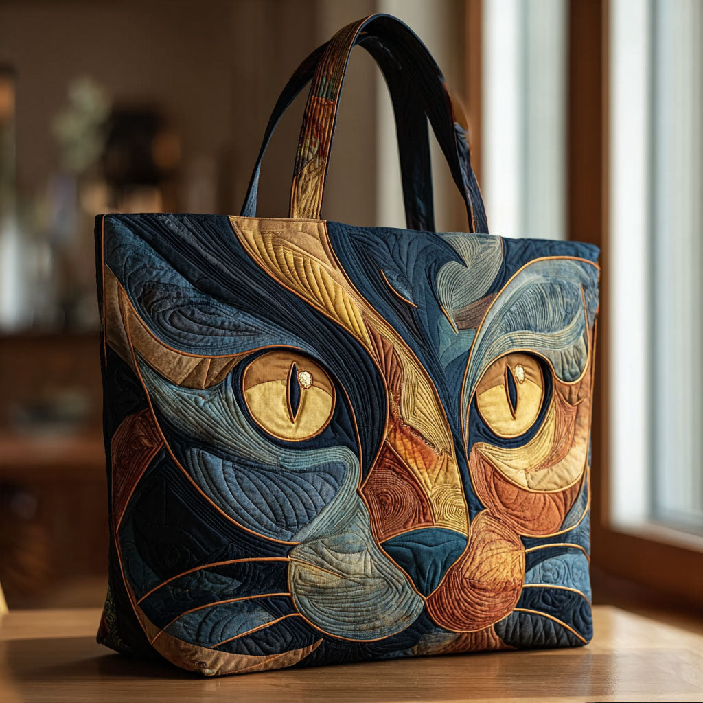 Mystic Gaze Quilted Tote Bag