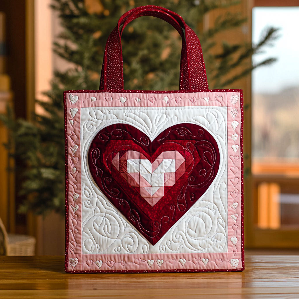 Hjerte Af Kærlighed Vatteret Tote Bag