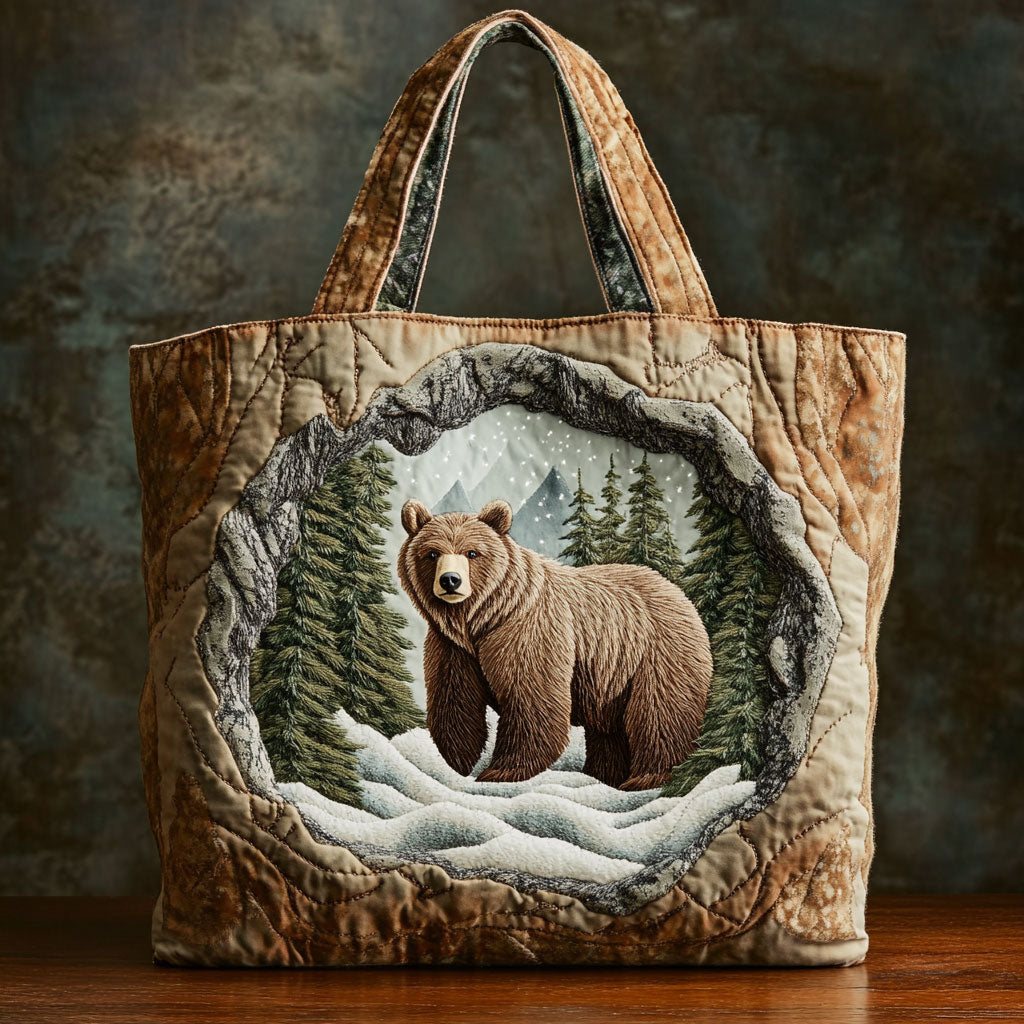 Bear Spirit Quilted Tote Bag