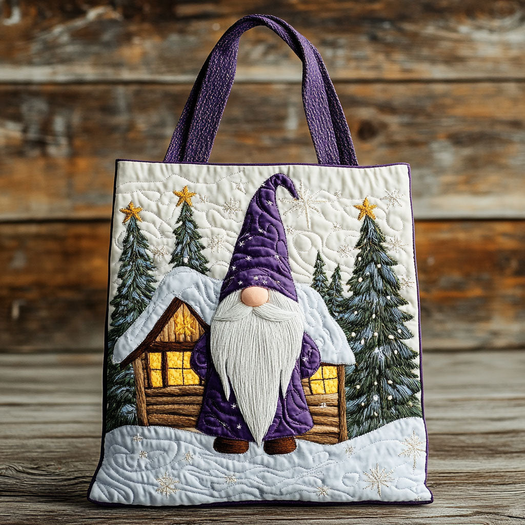 Gnome Warm Light Quilted Tote Bag