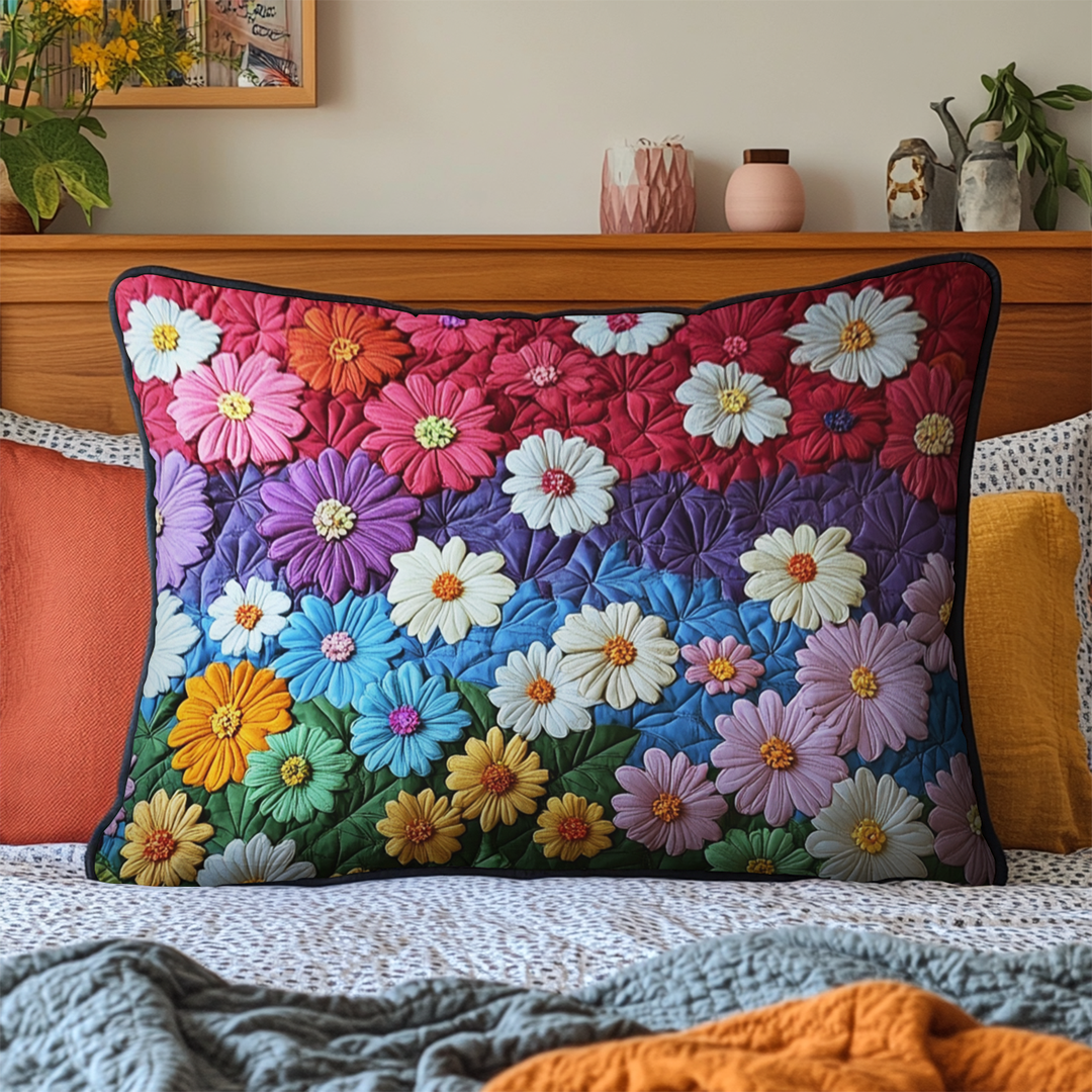 Blomsterlykke Quilted Sengetøj Pude Betræk
