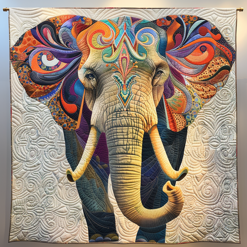 Elephant Parade Quiltet Tæppe