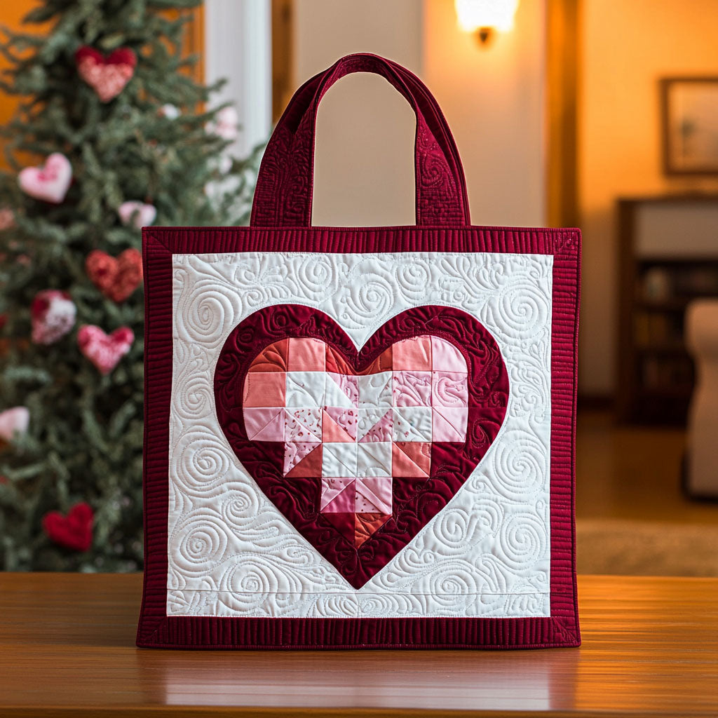 Hjerte Af Kærlighed Vatteret Tote Bag