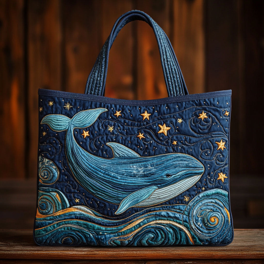 Whale Dream Quilted Tote Bag