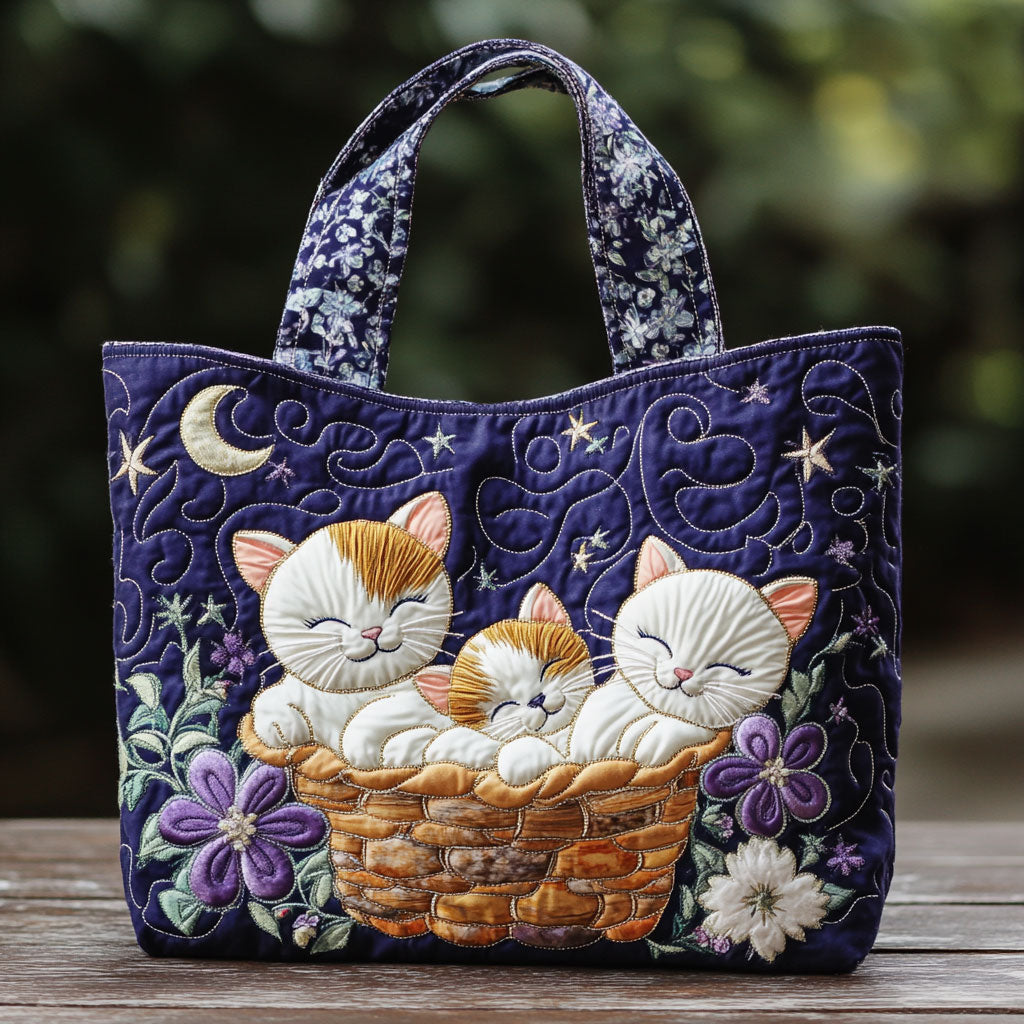 Midnight Basket Quilted Tote Bag
