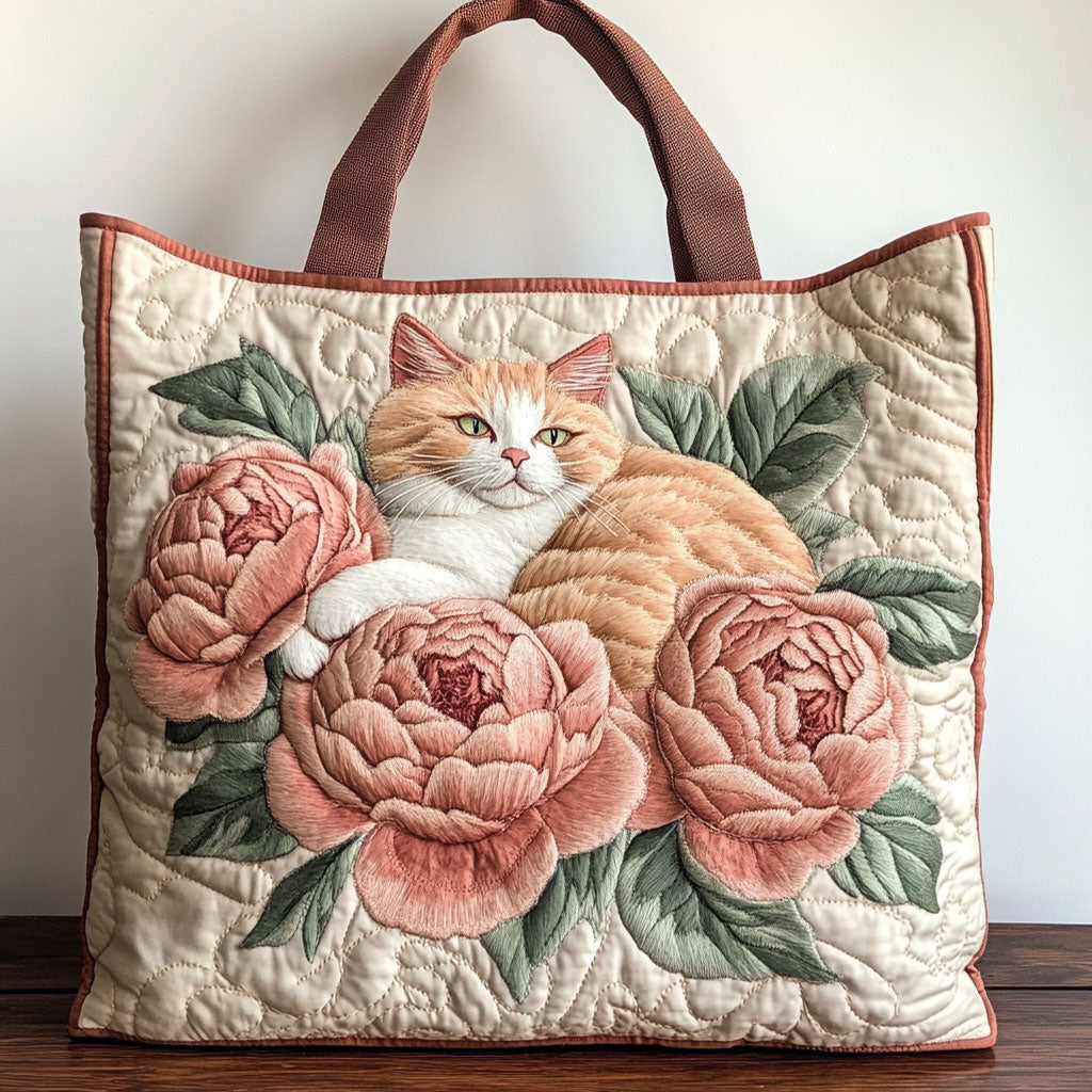 Blush Whiskers Quiltet Tote Bag
