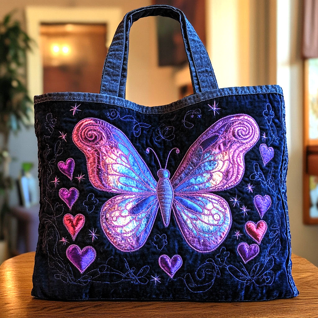 Butterfly Fantasy Quilted Tote Bag